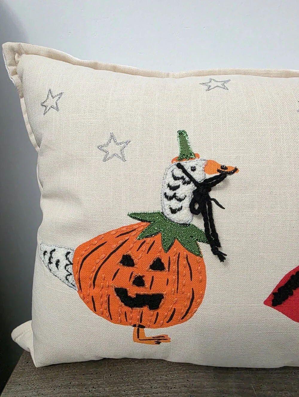 Isaac Mizrahi Halloween Goose Decorative Pillow New